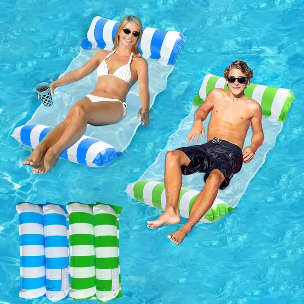 Bóias de Piscina Rede flutuante Inflável Colchão para água Reclinável