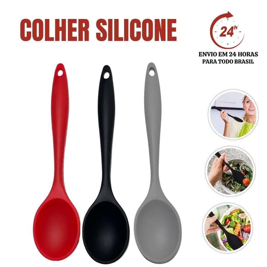 Utensílios De Cozinha Colheres Espatula Silicone Livre BPA