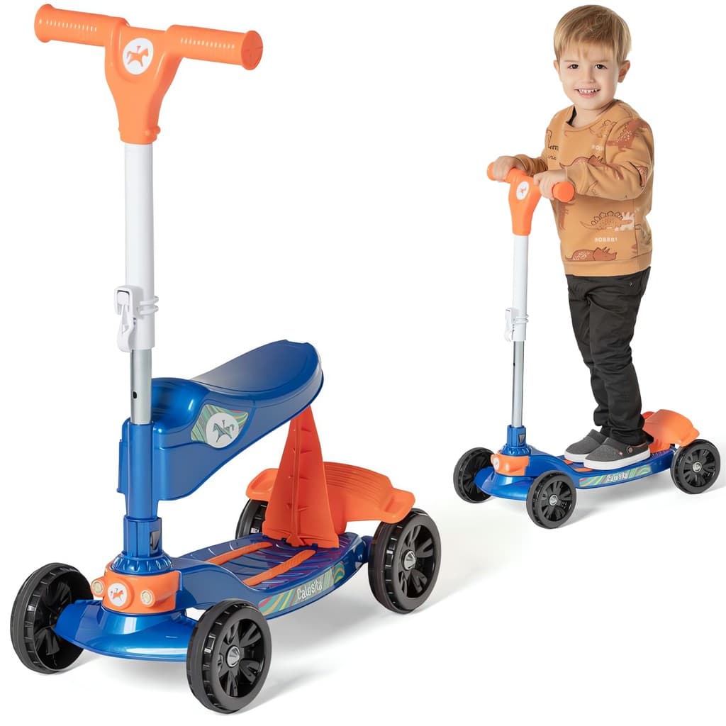 Patinete Infantil 2 Em 1 Com Banquinho Em Pé E Sentado