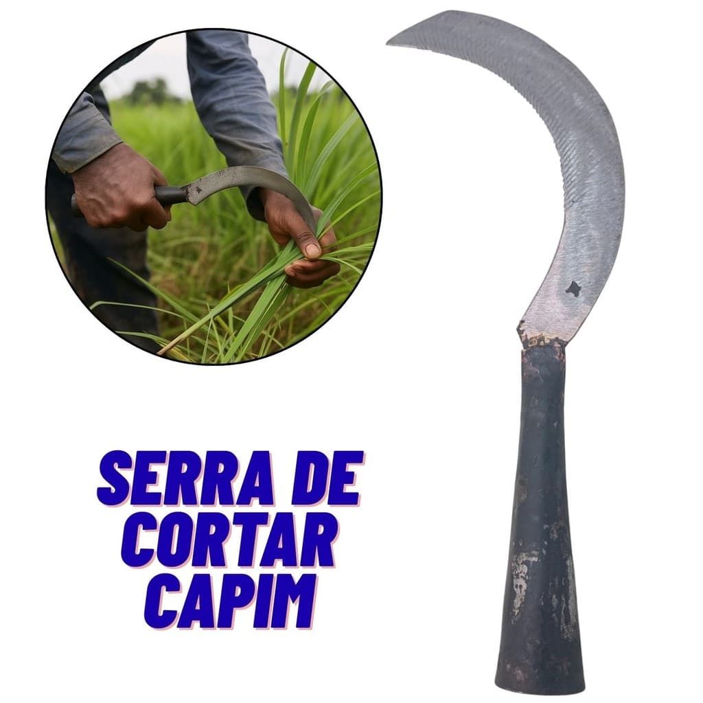 Serra Tira Capim Foice Pasto Com Dentes