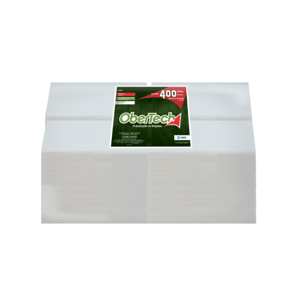 Pano Multiuso Wiper Obertech - 30cm X 37,5cm - 70g/m² - 50 Folhas - Branco