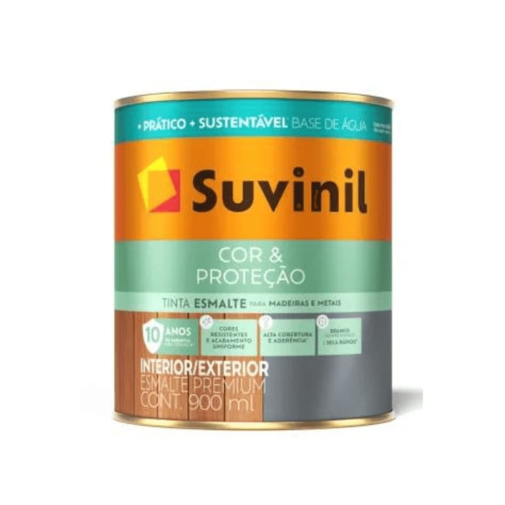 ESMALTE SUVINIL BASE ÁGUA BRILHANTE 900ML VÁRIAS CORES
