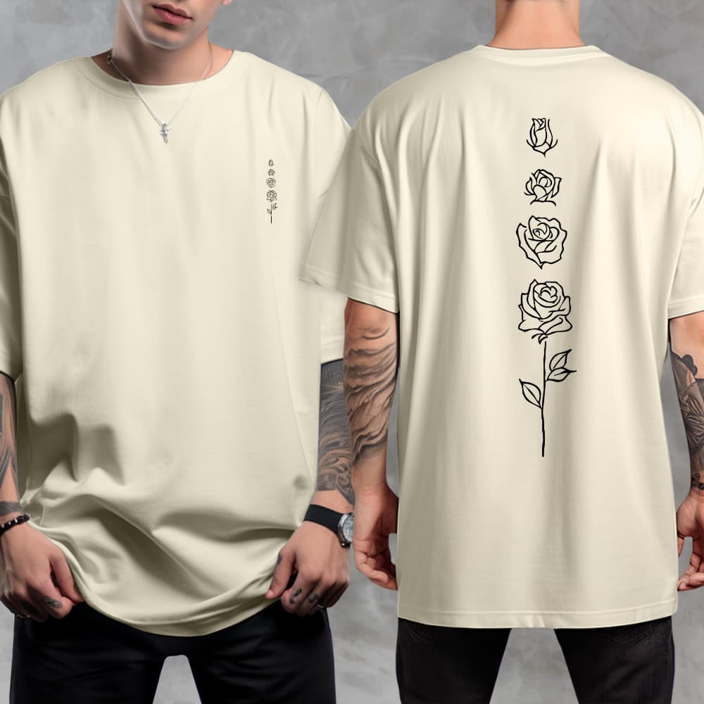 Camisa Camiseta Estampada Rosas Fases 100% Algodão Envio Imediato