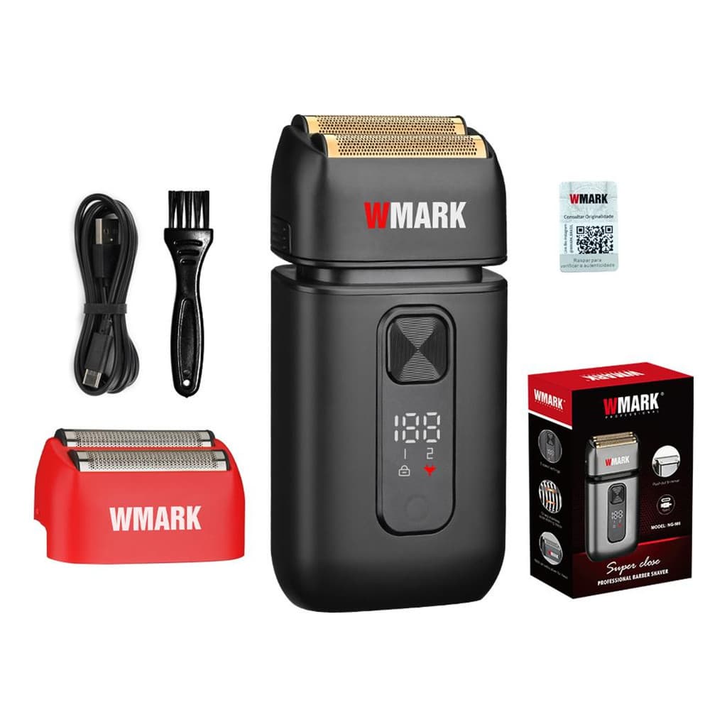 Maquina De Shaver Wmark Ng986 Preto Bivolt Recarregavel