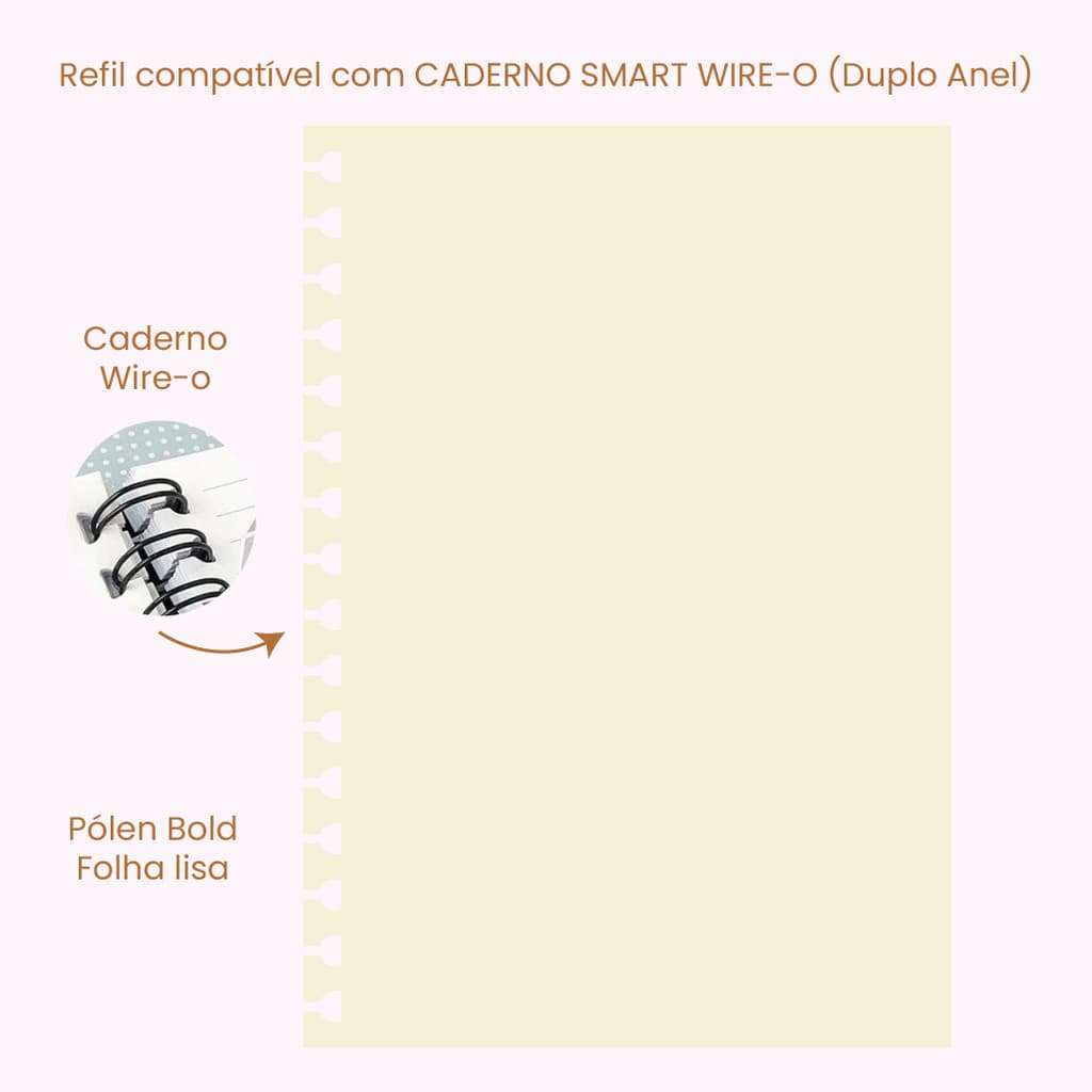 REFIL DE FOLHAS PARA CADERNO | REFIL DE FOLHAS LISAS PAPEL PÓLEN | REFIL CADERNO SMART | REFIL CADERNO INTELIGENTE