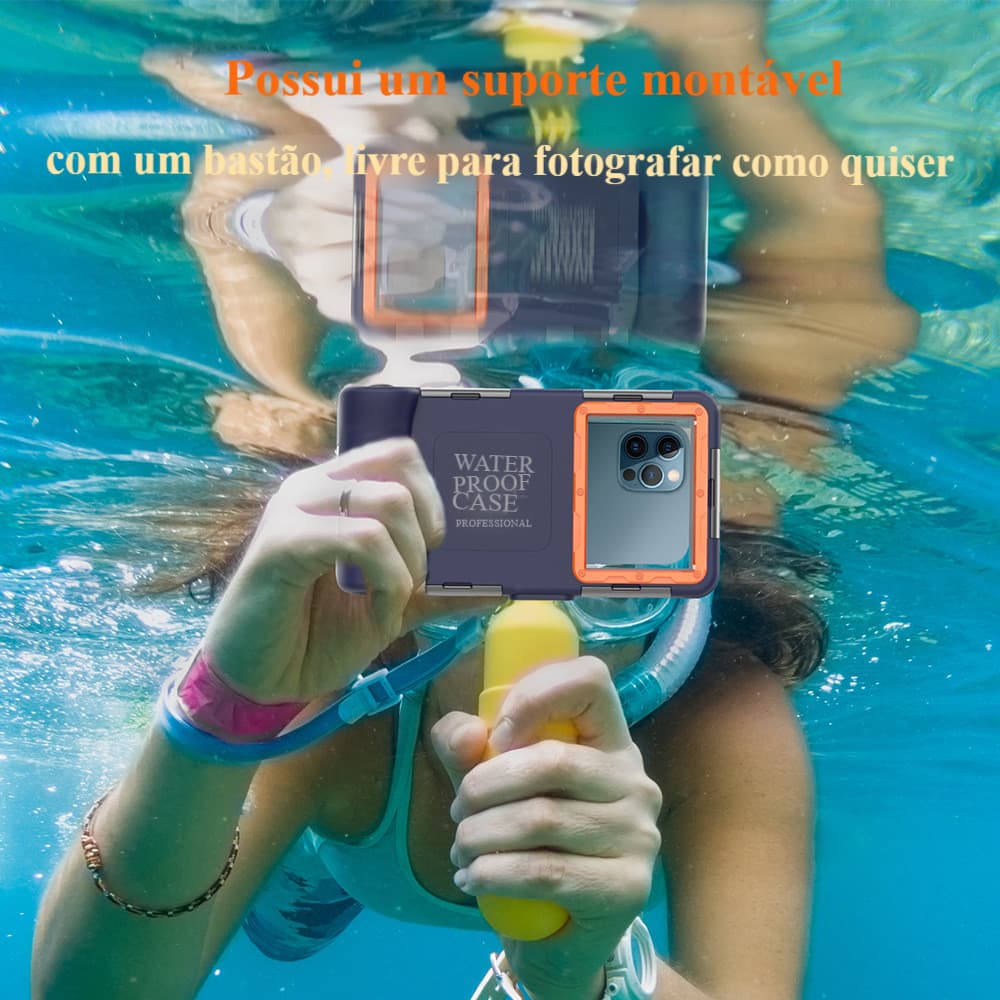 Capa protetora à prova de água para telemóveis, compatível com iPhone e Samsung