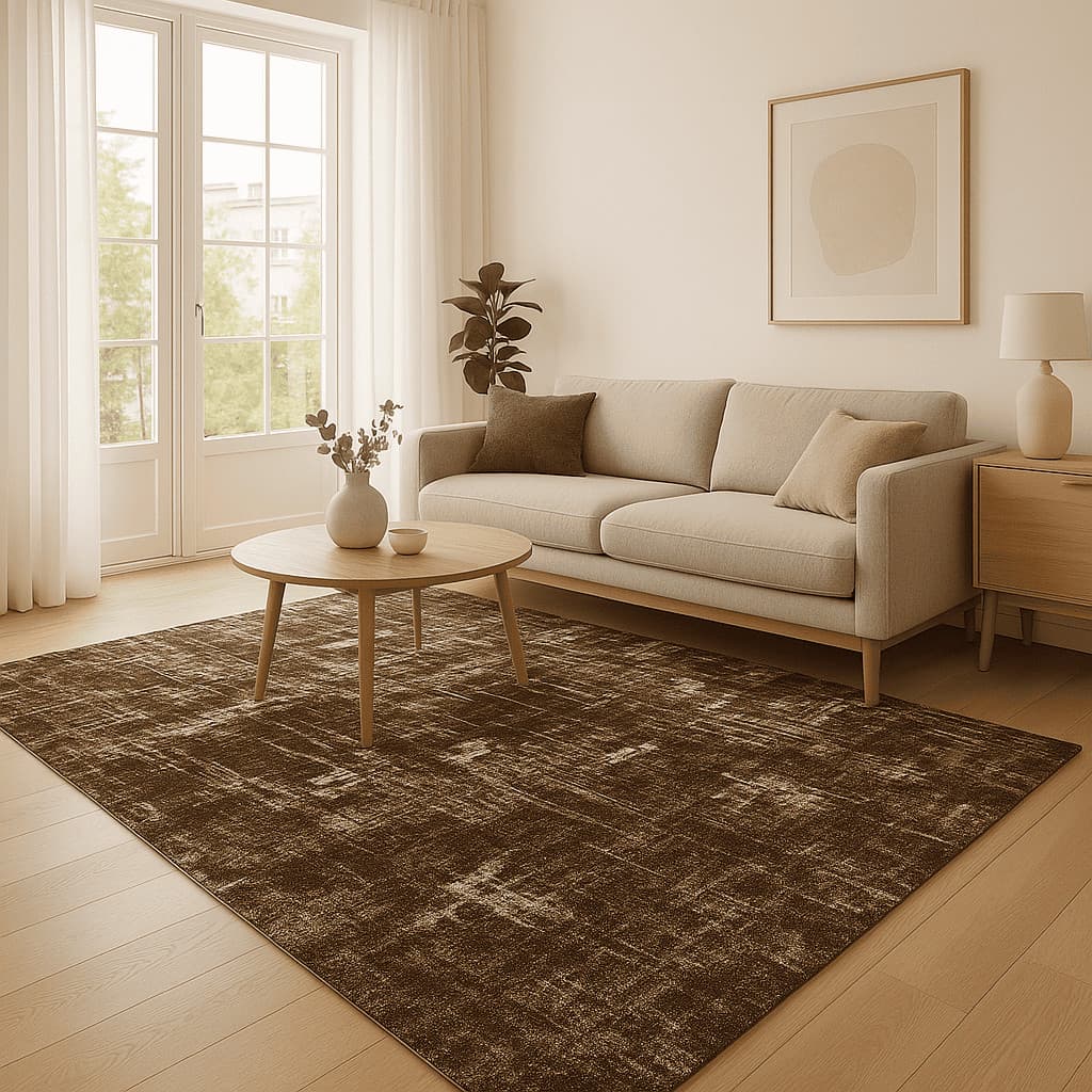 Tapete de Sala Marrom  Tapete Grande 3,00x2,00m, Ideal para Quarto e Sala