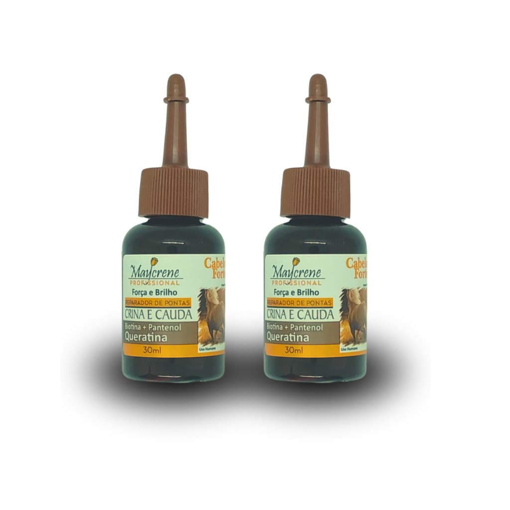 Kit 2 Oleo Reparador De Pontas Crina e Cauda força 30ml Maycrene