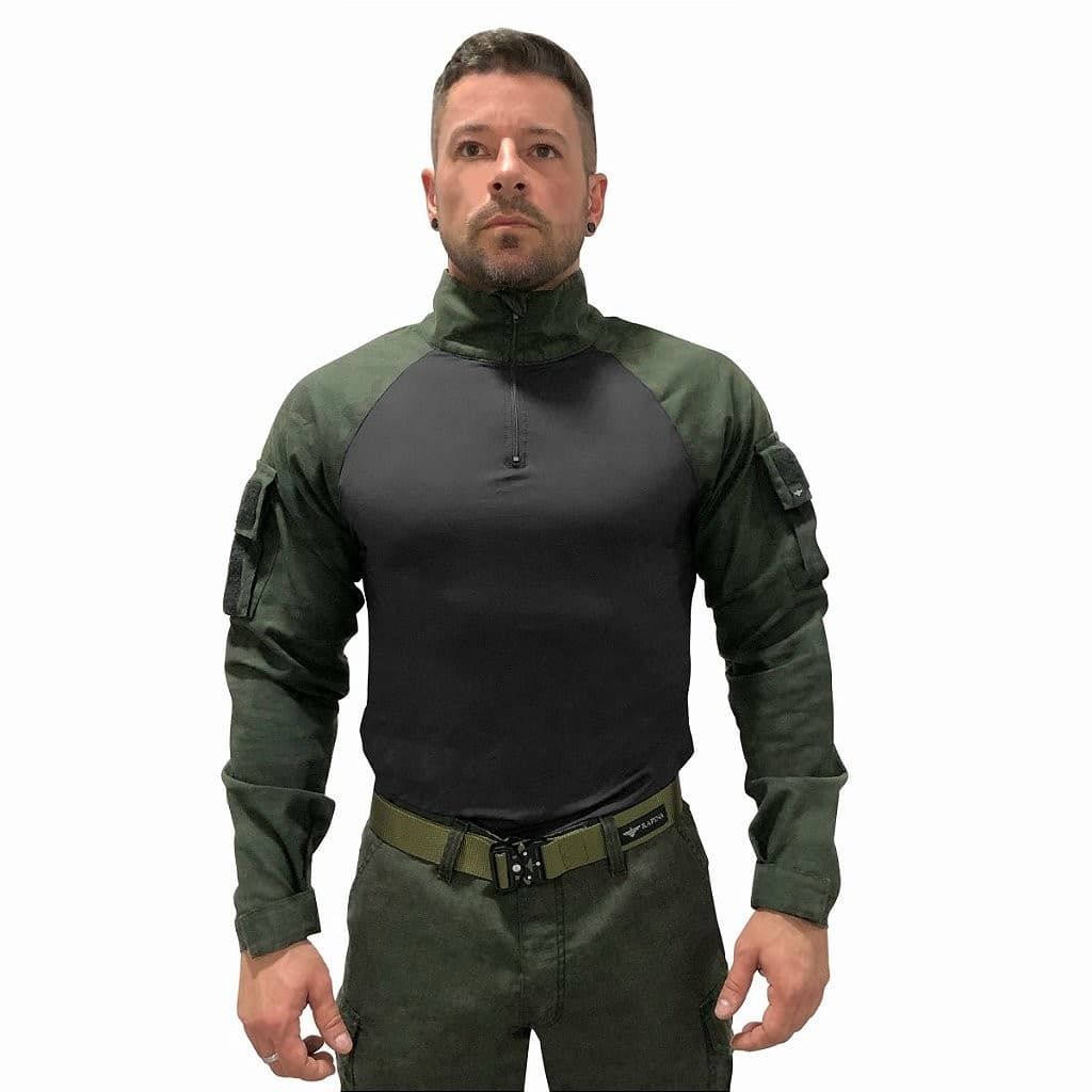 Camisa Combat Masculina Multicam Black Aliança Militar