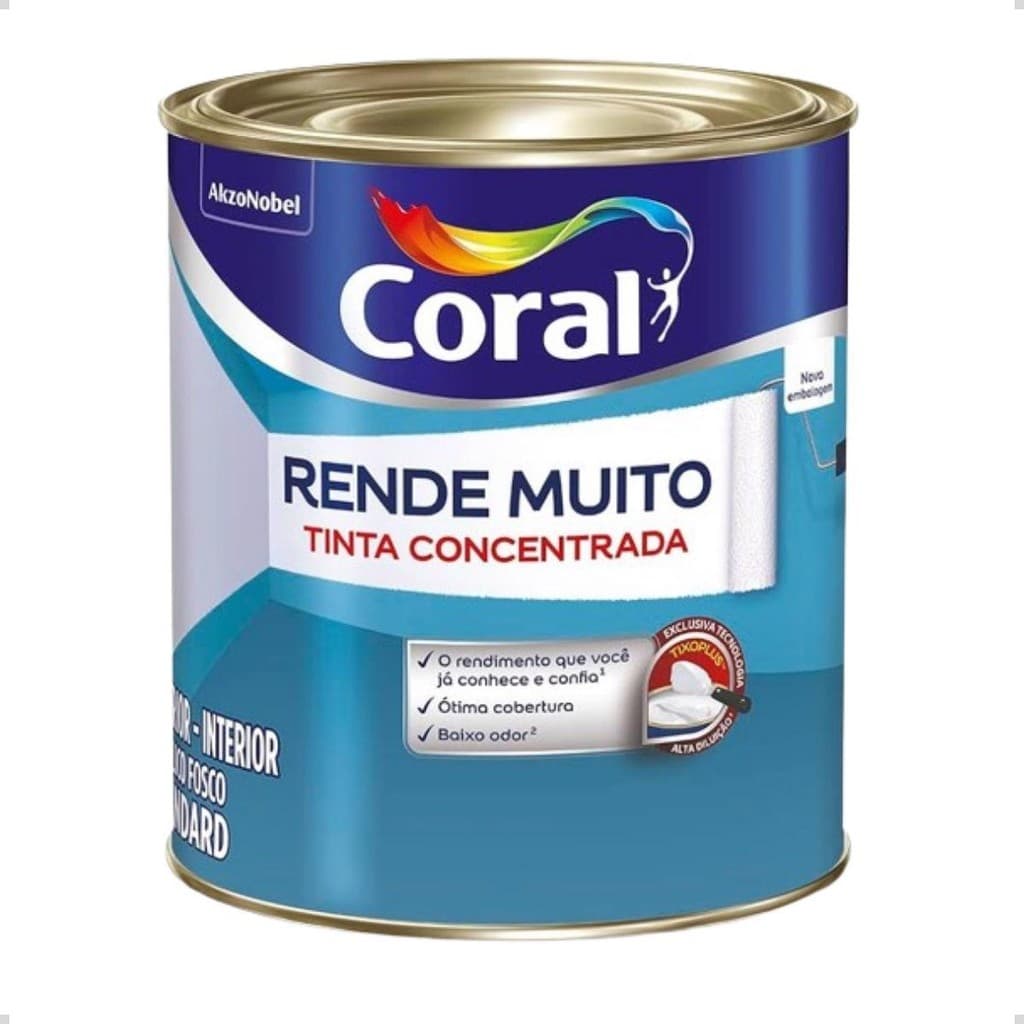 Tinta Acrilica Rende Muito 900ML Branco Fosco