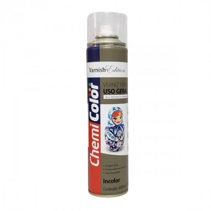 Tinta Spray Brilhante Verniz 400ml - Chemicolor