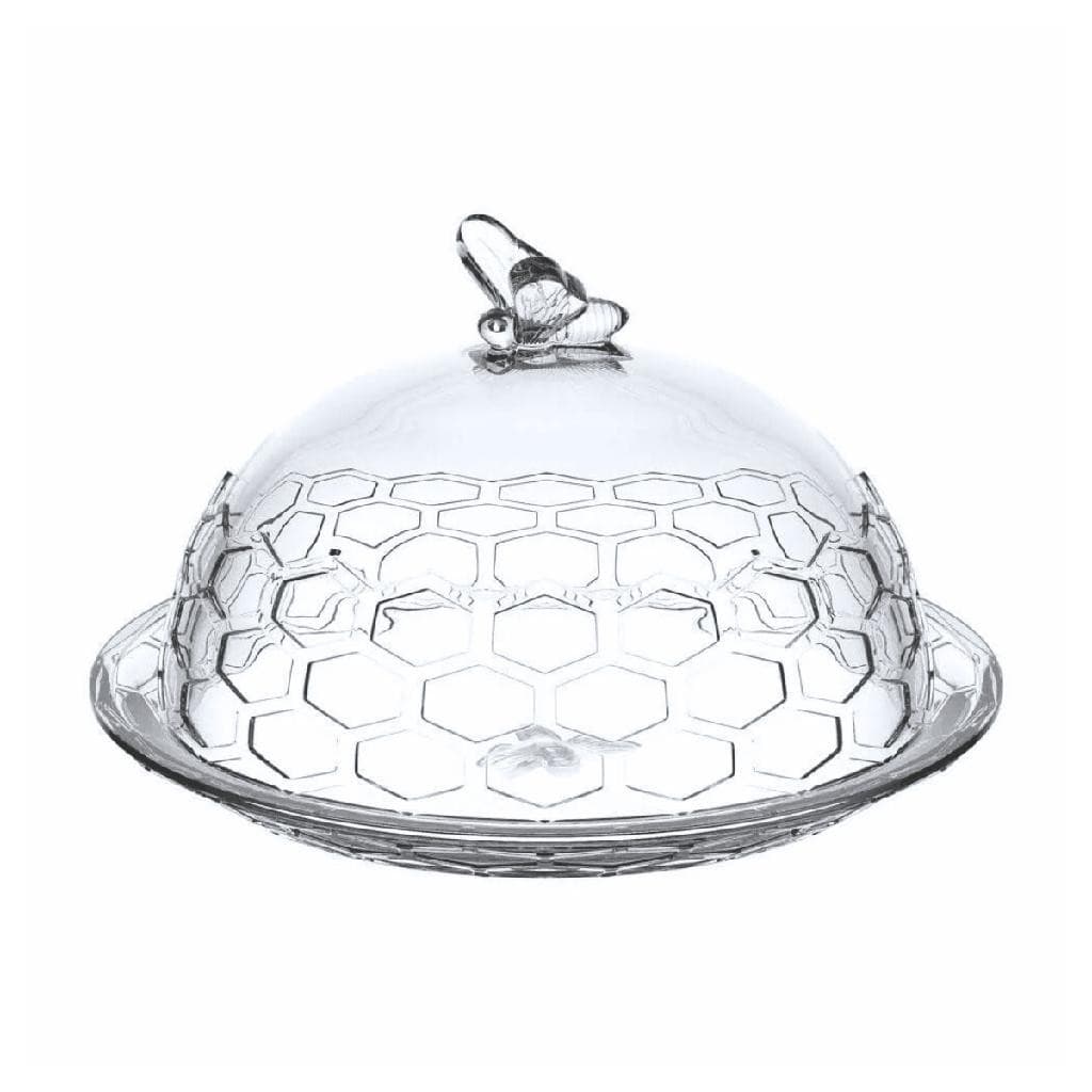 Queijeira Bee De Vidro Com Tampa Porta Queijo 19cm
