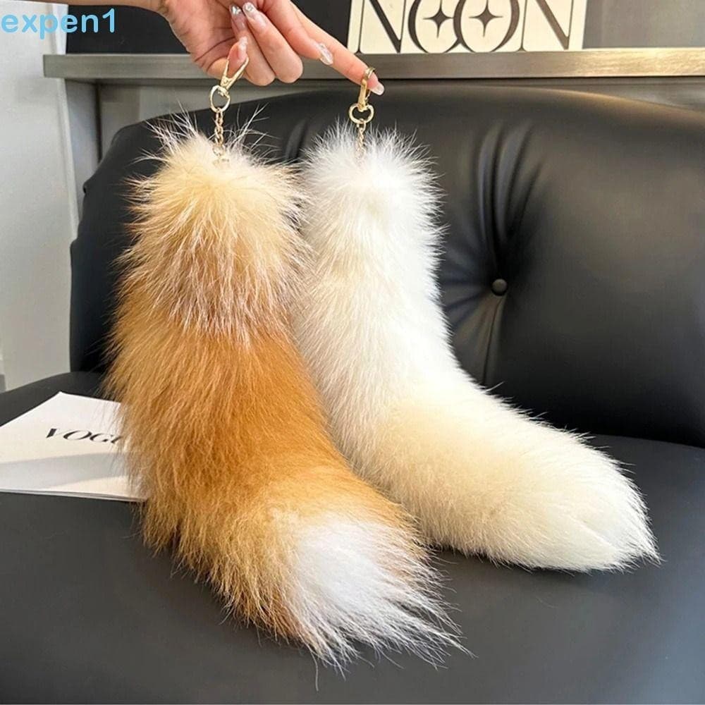 Expensão Chaveiro De Cauda De Pelúcia , Porta-Chaves Animal Bolsa Grande Corrente De Cinta Fofa Pingente De Peles Mar