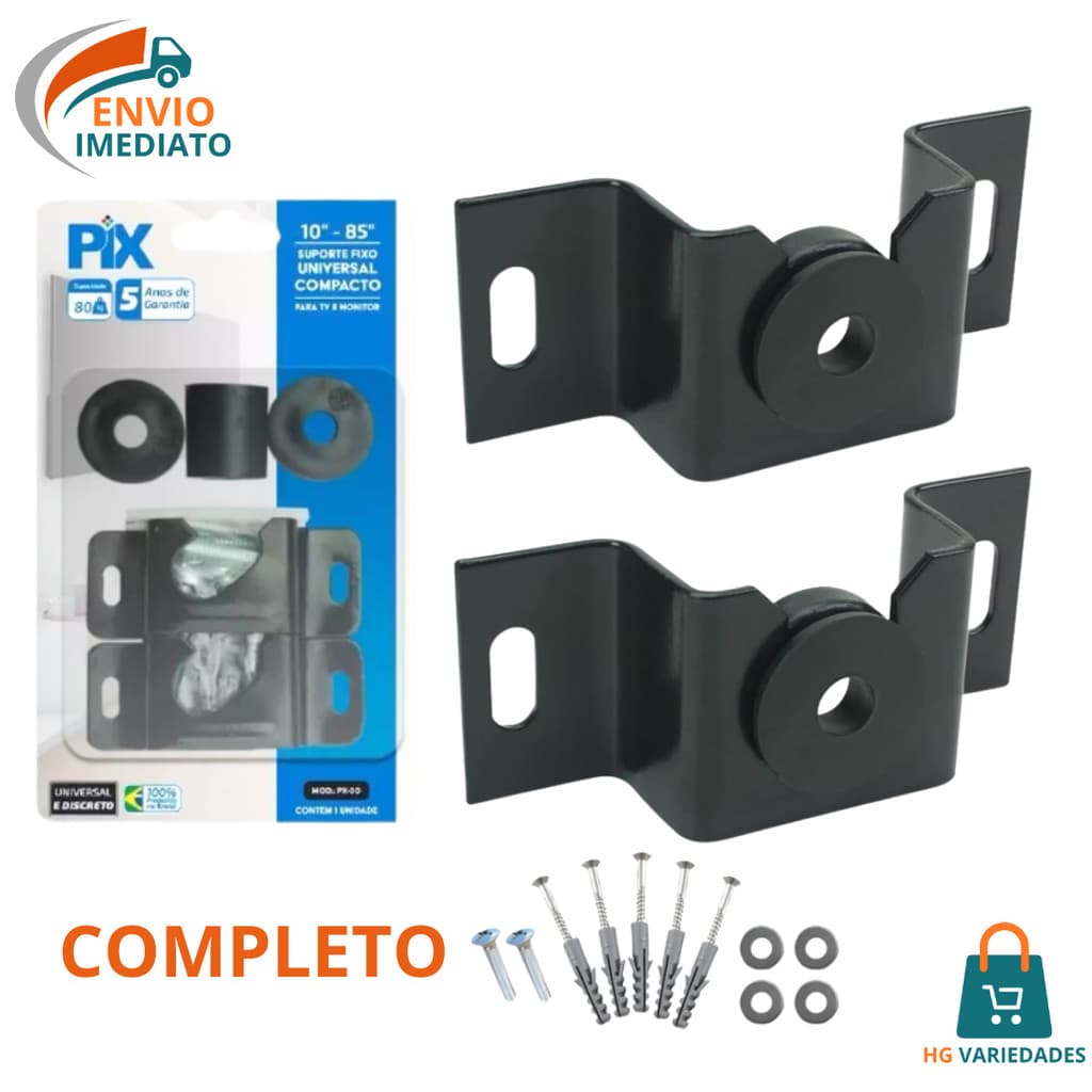 Suporte TV Universal De Parede Fixo 10 a 85 Polegadas até 80Kg