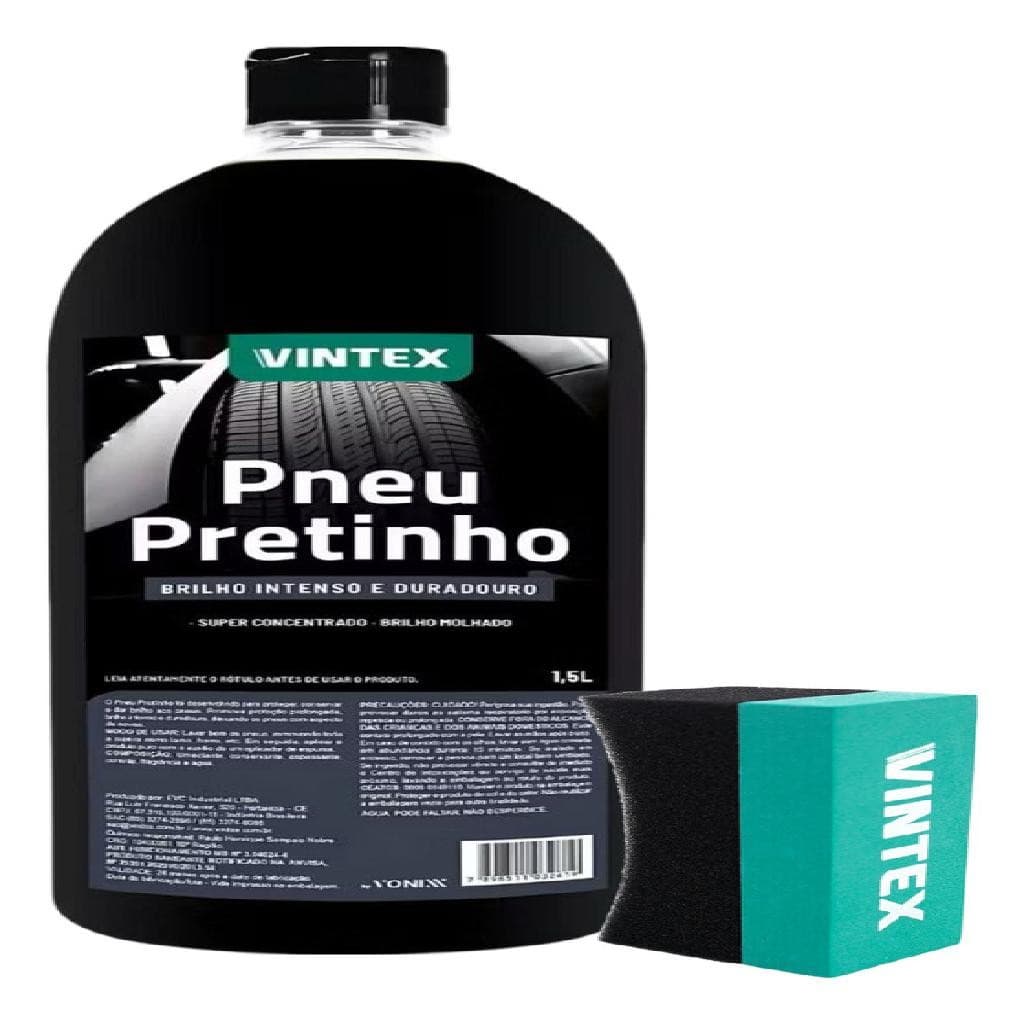 Pneu Pretinho 1,5l Vintex Aplicador Pretinho Selante