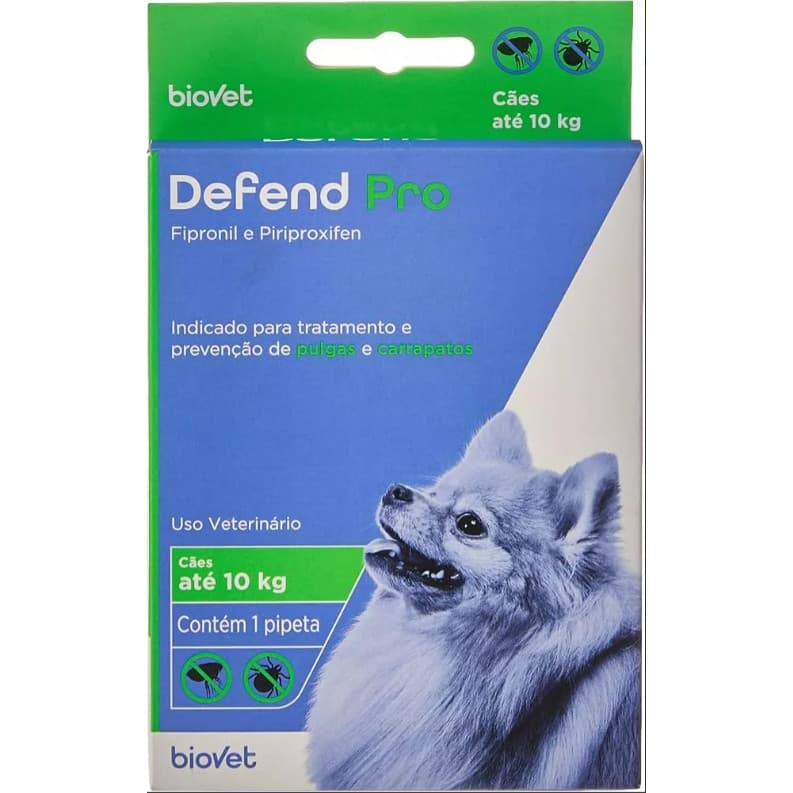 Antipulgas Defend Pro Para Cães 1 A 10kg 1 Pipeta Biovet