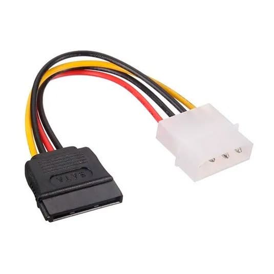 Cabo Adaptador Força Energia/Alimentação  Molex Macho Para Sata Fêmea Fonte Atx SSD HD DVD