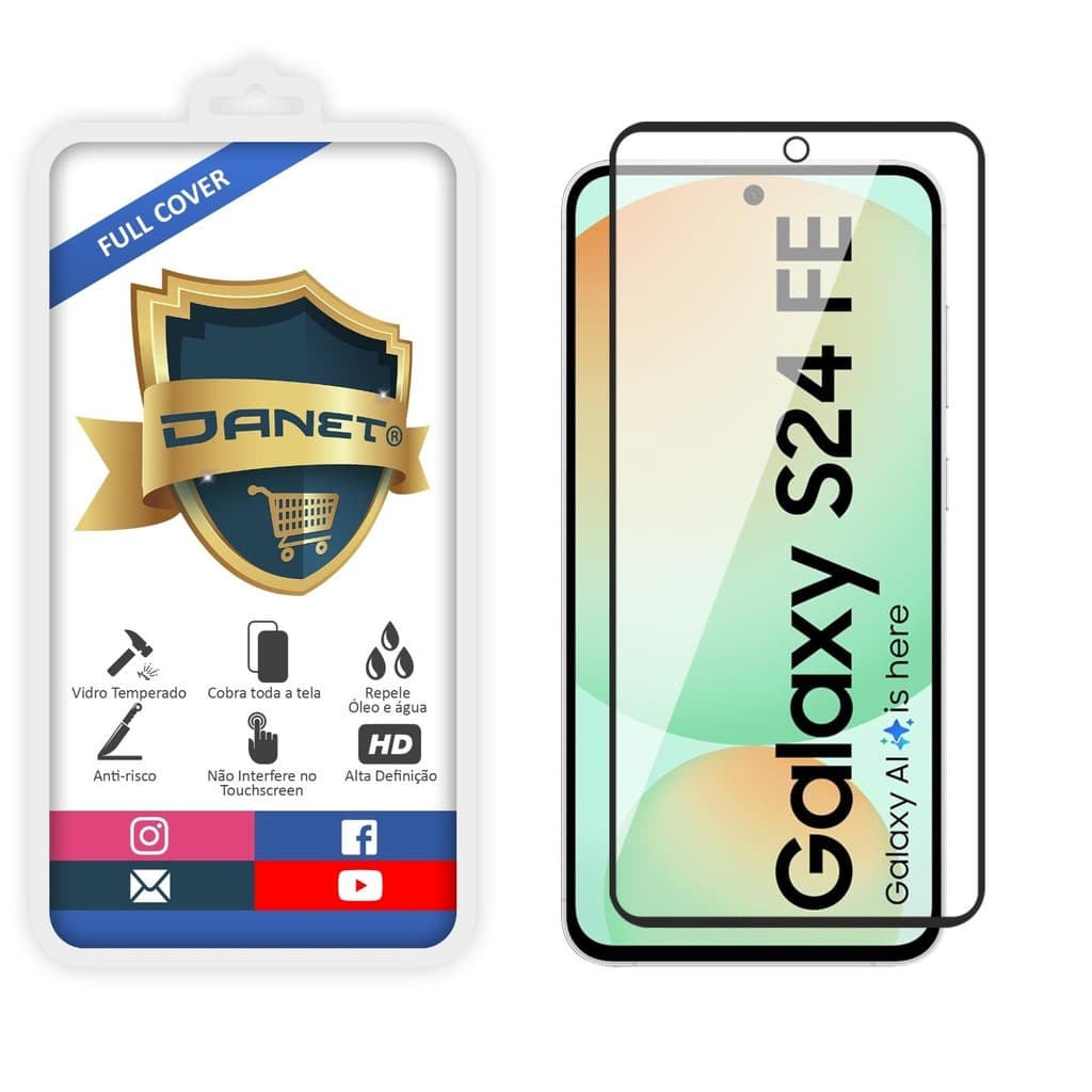 Película De Vidro Temperado 3d Para Galaxy S24 Fe Full Cover