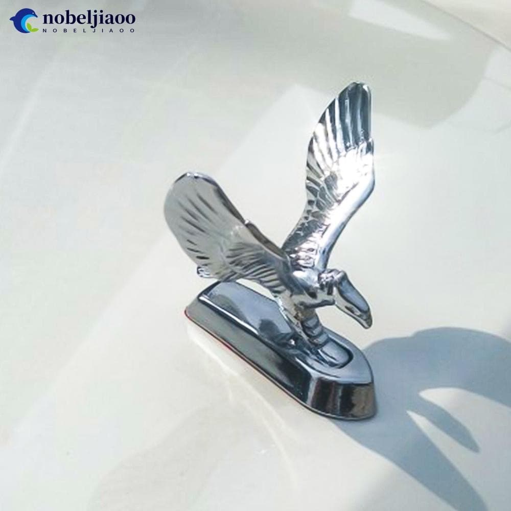 NOBELJIAOO Auto Decoração Exterior Do Carro Ornamet Emblema Anjo Águia Capô Dianteiro Capa Cromada 3D Adesivo Acessórios