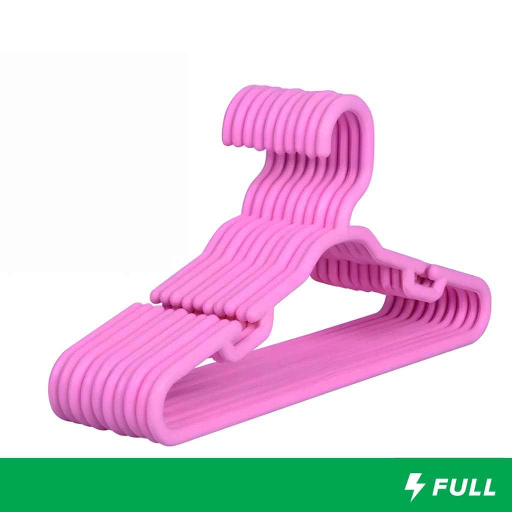 Cabide Infantil Rosa 5,5mm Plástico Para Roupa Bebê e Criança Pemium