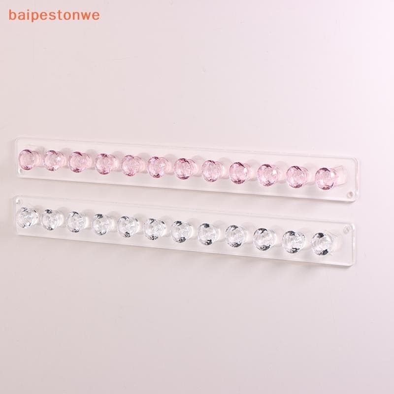 [baipestonwe] 7/12 Ganchos Rack De Armazenamento De Joias De Acrílico Transparente Para Brinco Colar Cabide Suporte De P