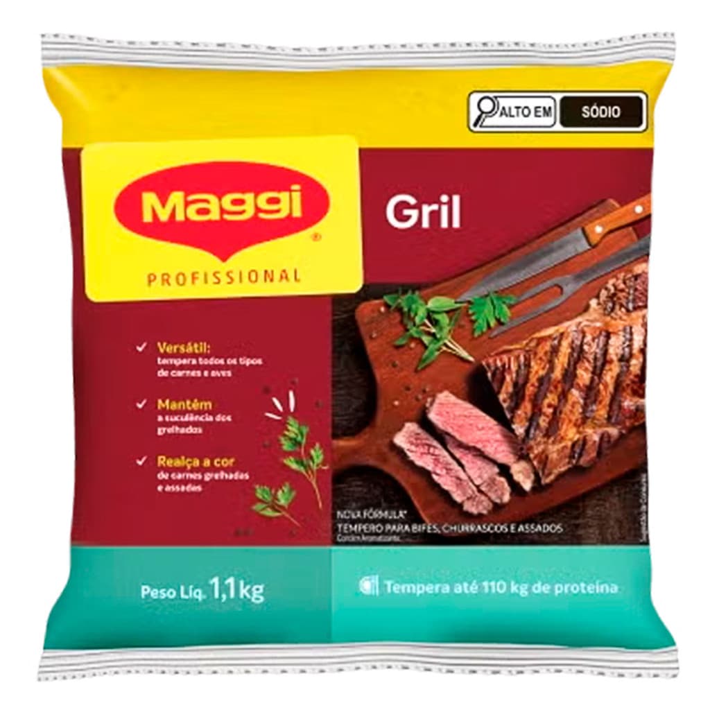 Tempero Maggi Gril Carnes Churrasco Profissional 1,1kg Original