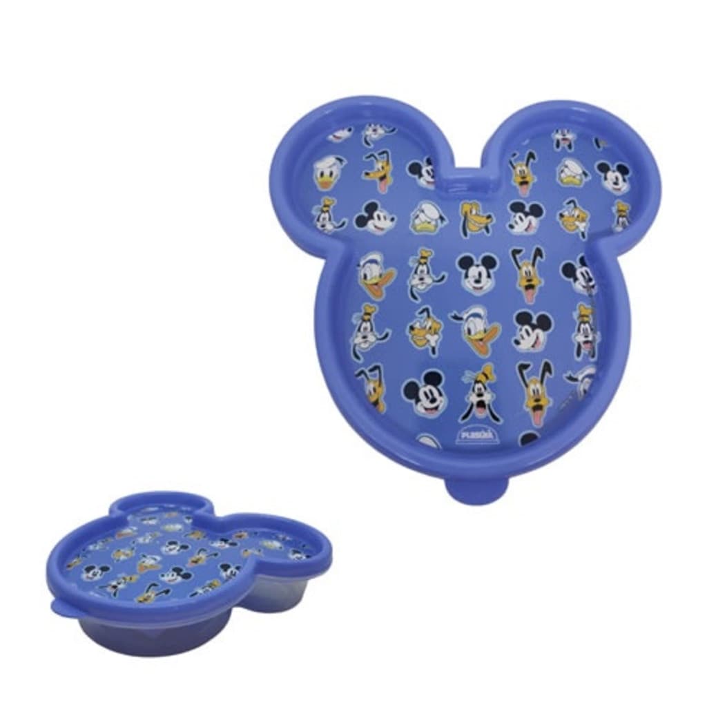 Sanduicheira De Plástico Formato De Orelha Mickey Azul - 16cm