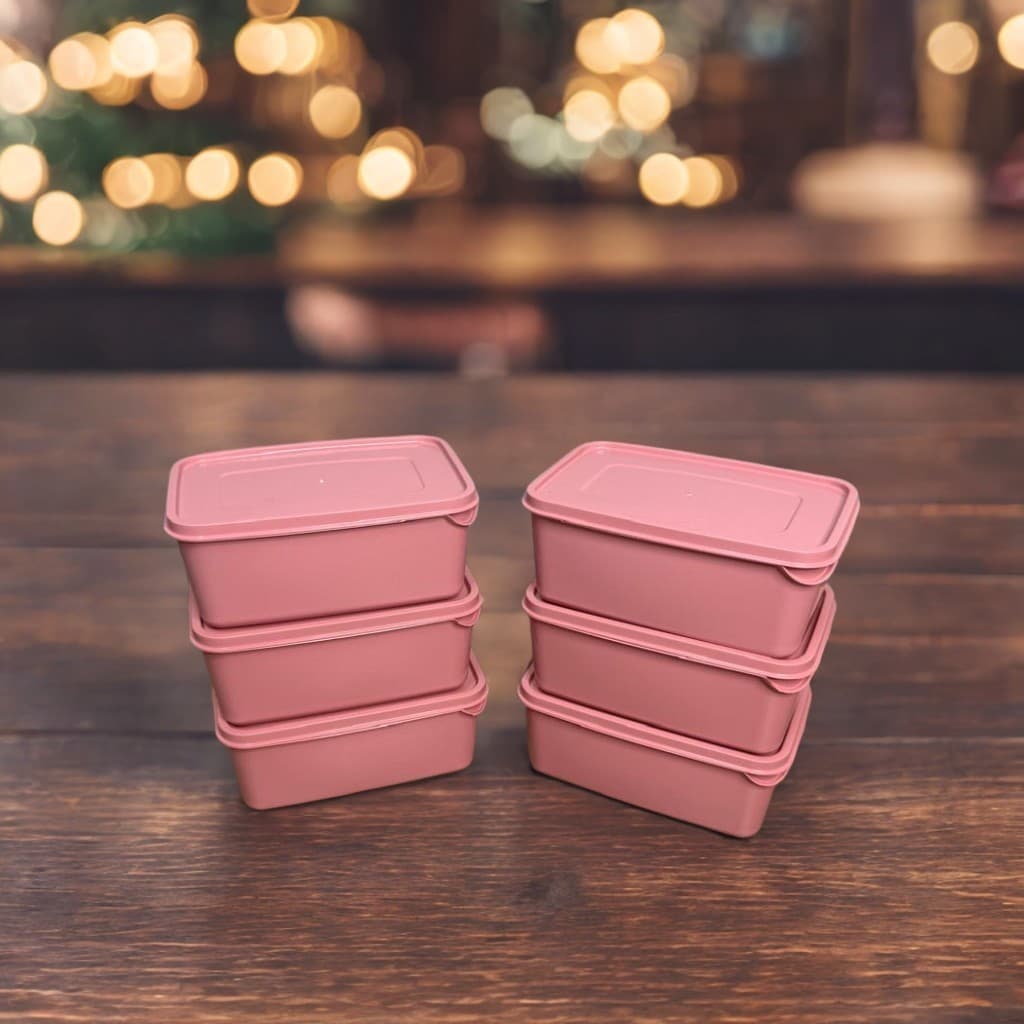 Kit 6 Potes Plásticos Retangulares
