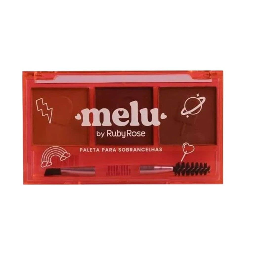 Paleta para Sobrancelhas Melu Ruby Rose Hb-5712 Corrigi Falhas, Modela E Define Os Fios