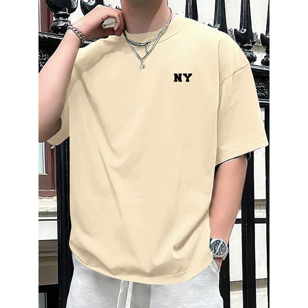 Camiseta Masculina NY em Malha Premium 100% Algodão