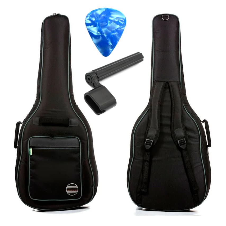 Bag Capa Violão Folk Super Luxo Acolchoado Enrolador Palheta