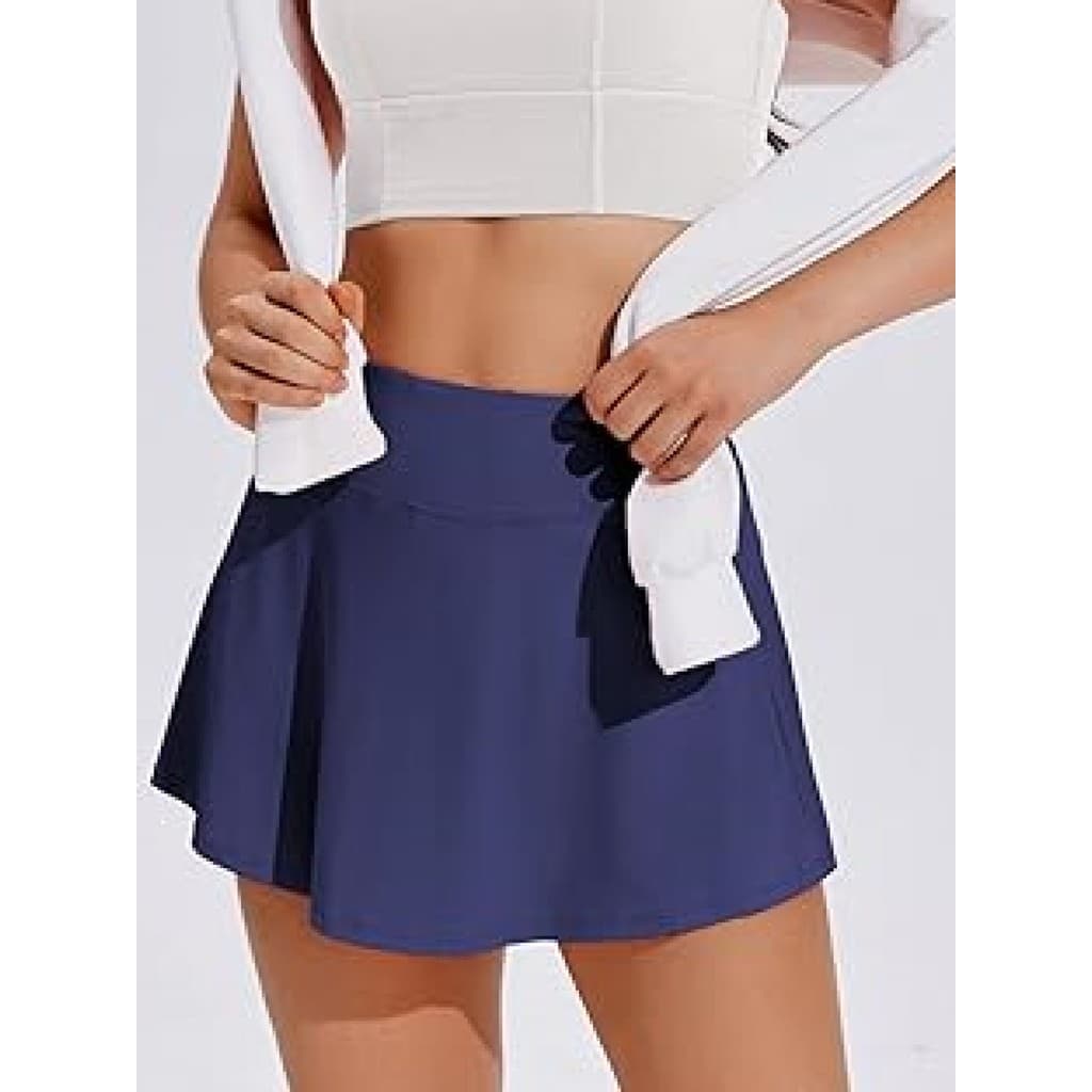 Short Saia Feminino Danças Esportes Azul Marinho Infantil Juvenil
