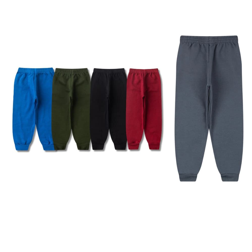 Kit Infantil 2  Calças de Moletom Infantil Unissex Calça de Moletom Infantil Quentinha Ideal para Escola , Creche,Passei