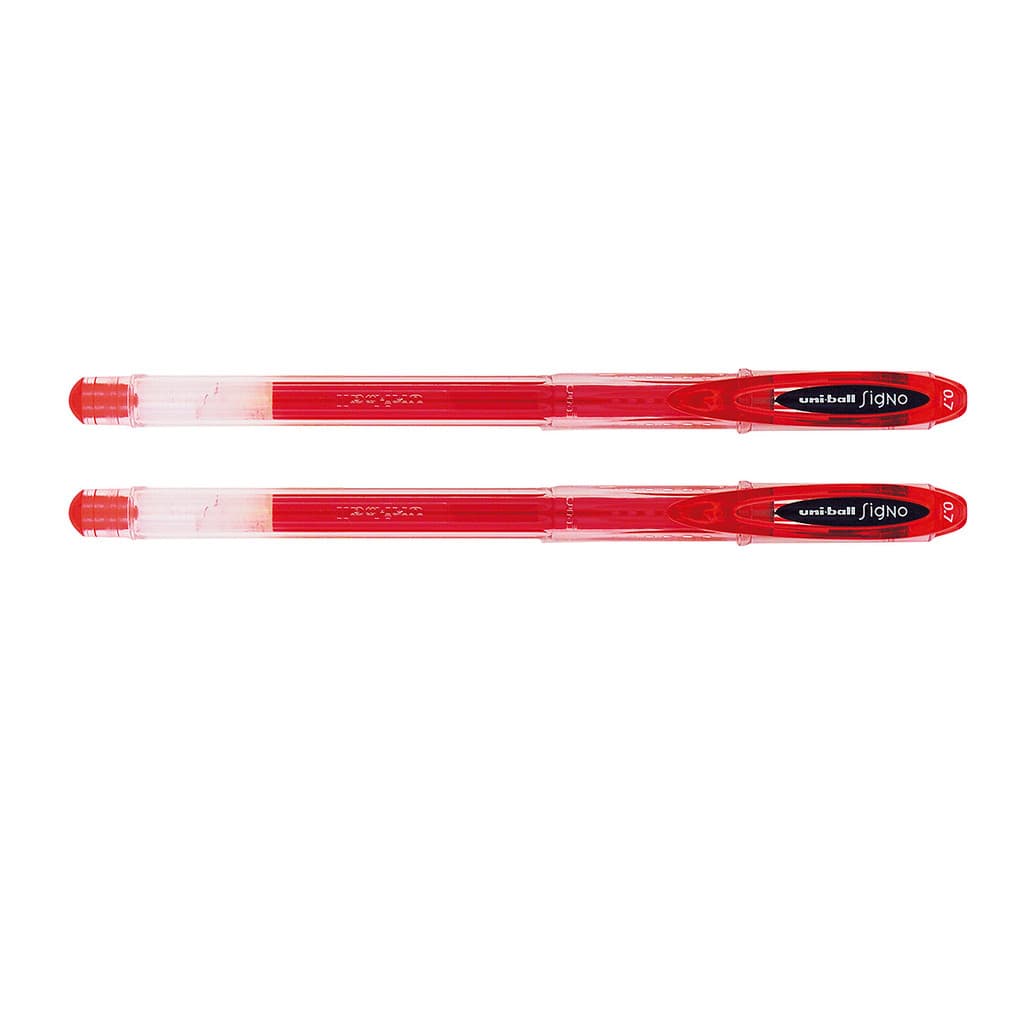 Kit Caneta Gel Uni Signo Neo Vermelha 0.7mm 2 Unidades