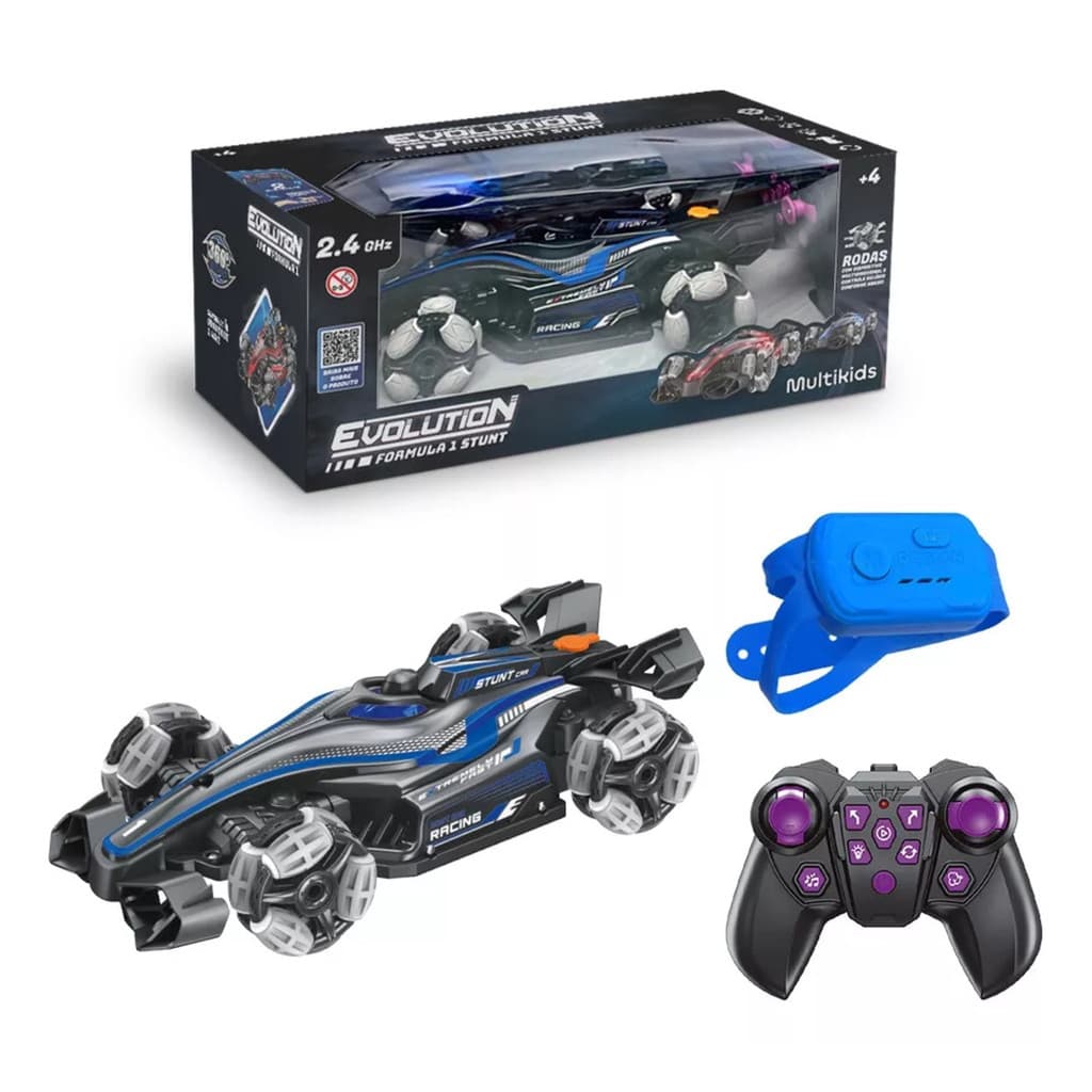 Carro Controle Remoto Evolution Formula 1 Azul - Multikids
