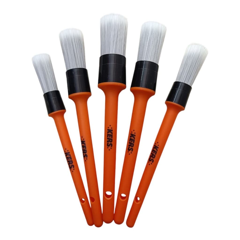 Kit 5 Pinceis Kers Detalhamento Automotivo Interna