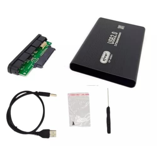 CASE GAVETA SATA HD NOTEBOOK 2.5 USB 2.0 (KP-HD001/B) KNUP PRETA