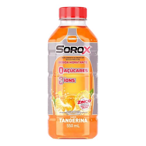 Sorox Tangerina Hidratante Zero Açúcar 8 Ions 550ml