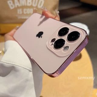 Capa De Celular De Vidro Fosco Galvanizado Em Pó Para Meninas IPhone 16 15 14 11 13 12 Pro Max Plus Lente De PC IP14Plus