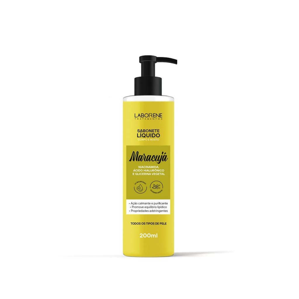 Kit 03 Sabonete Corporal e Facial Maracuja Laborene 200ml