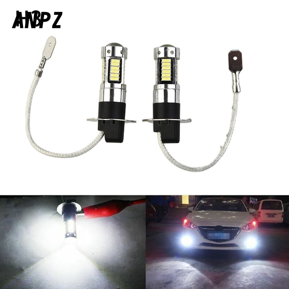 ANZ Par H3 LED Kit De Conversão De Lâmpadas De Neblina Super Brilhante Canbus 6000K Branco 100W