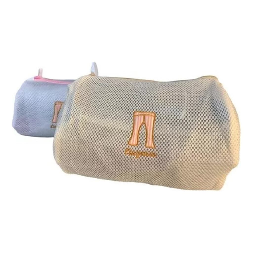 Kit 2 Sacos Lavar Roupa Intima Delicada Com Zíper 20x30cm