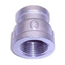Kit Luva Redução 1x1/2 Pol + Espigão 1/2 Pol Inox - 4pçs