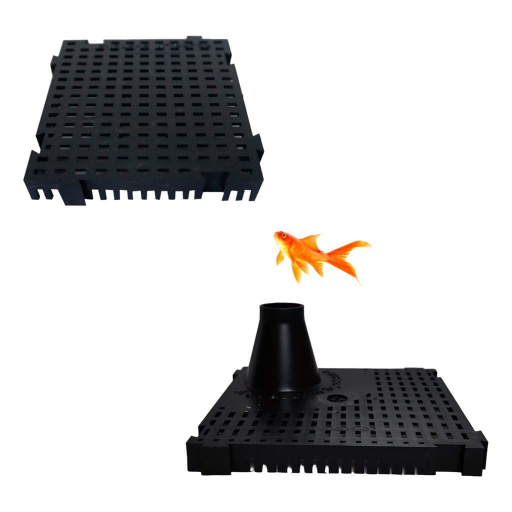 Kit Aquario e Lagos -  9 Placas Lisas 14x14 + 1 Placa Redutora 14x14