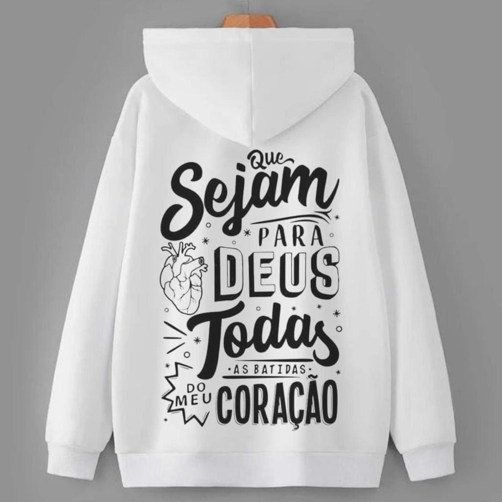 Moletom De Frio Canguru Que seja para Deus blusa Cristã Unissex