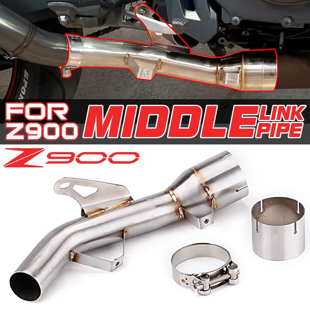 O Escapamento Da Motocicleta É Adequado Para Sistema Silenciador De Tubo De Seção Média De Modificado Ninja Z900 Z900E (