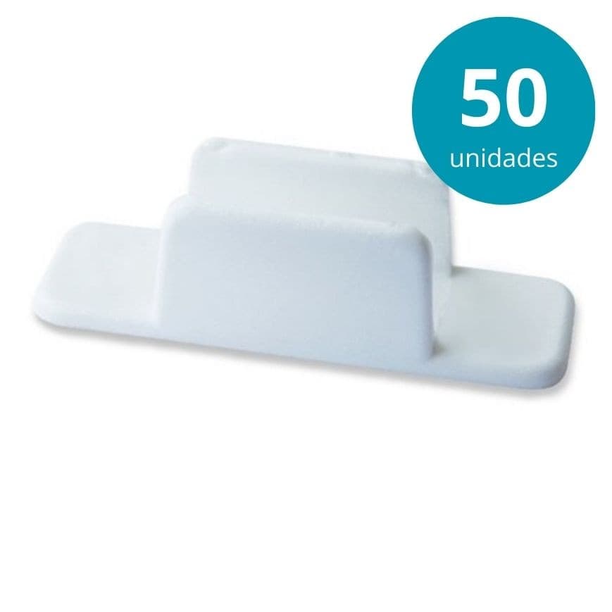 50x Prendedor de Canetas Padrão BIC e Lápis Canetafix Branco 7,4mm interno