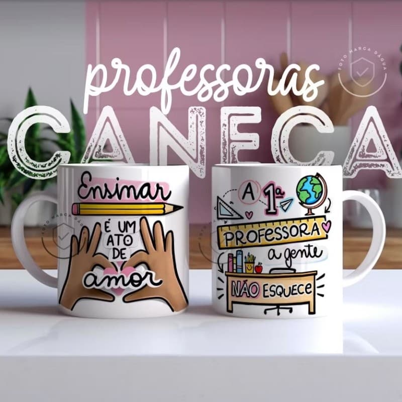Caneca Personalizada Professora Vários modelos