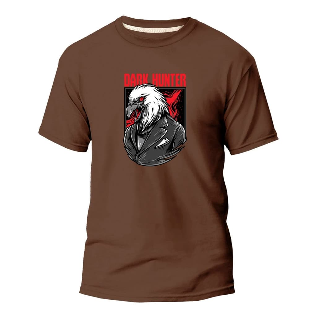 Camiseta Basica Algodão Premium Estampa Digital Gavião Mau