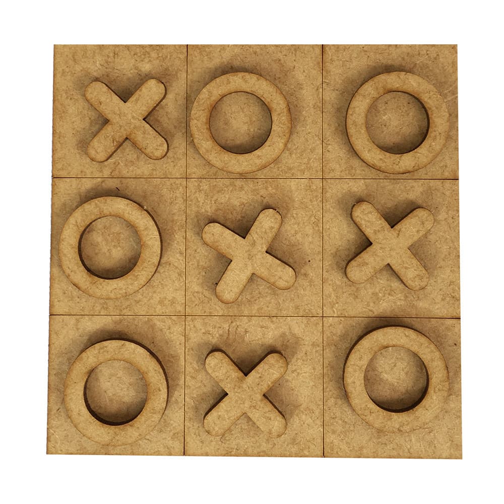 Kit Com 30 Jogos Da Velha Em MDF 10cm Jogo Infantil Tabuleiro Jogo Pedagógico